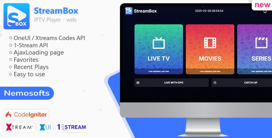 StreamBox Web - IPTV Player